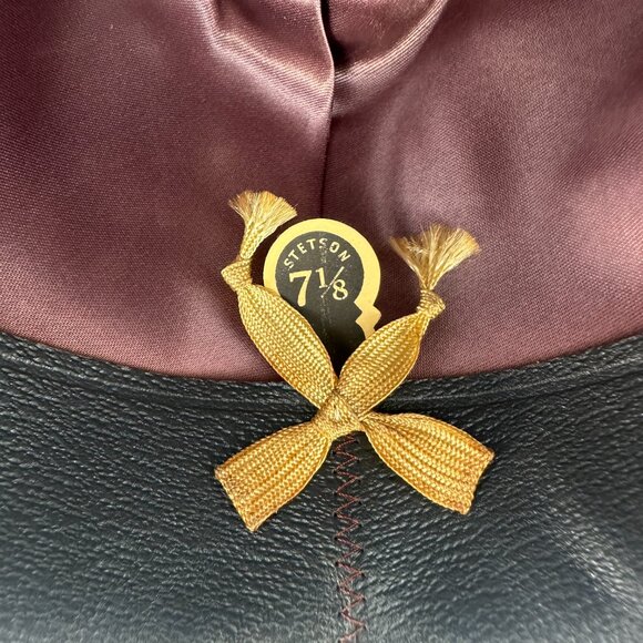 Vintage Royal Stetson Charcoal Felt Fedora Hat 7 1/8 Harry Levinson Men's USA - Picture 8 of 8